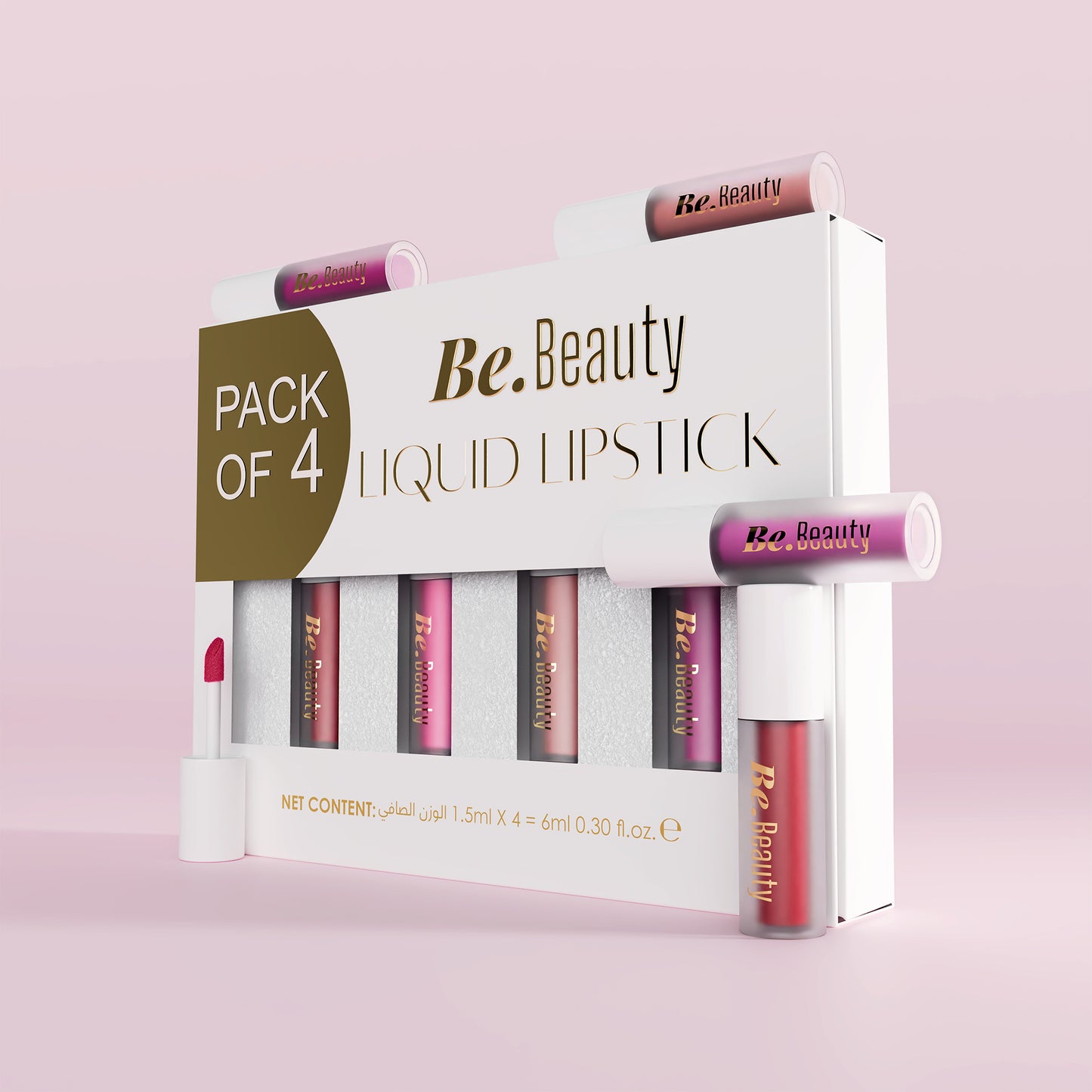 Be Beauty Pack of 4 Liquid Lipstick