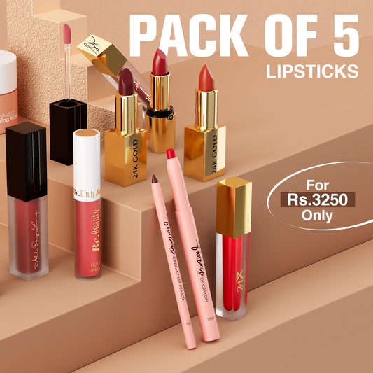 Pack of 5 Lipsticks