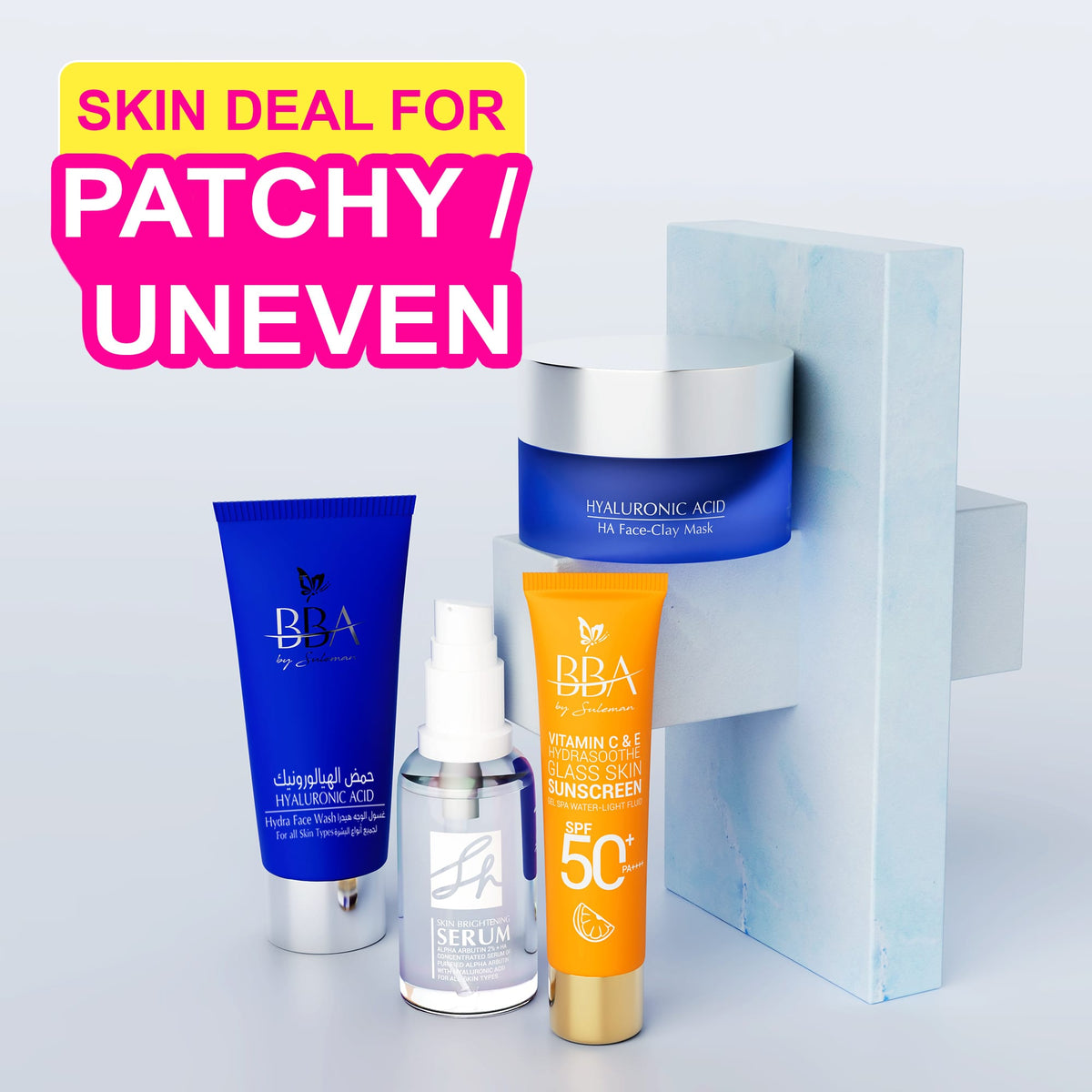 Skincare Pack with SPF 35 for Patchy/Uneven Skin