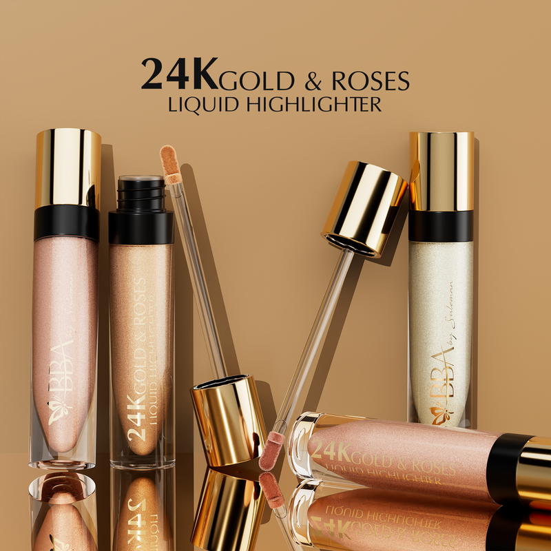 24K Gold & Roses Liquid Highlighter