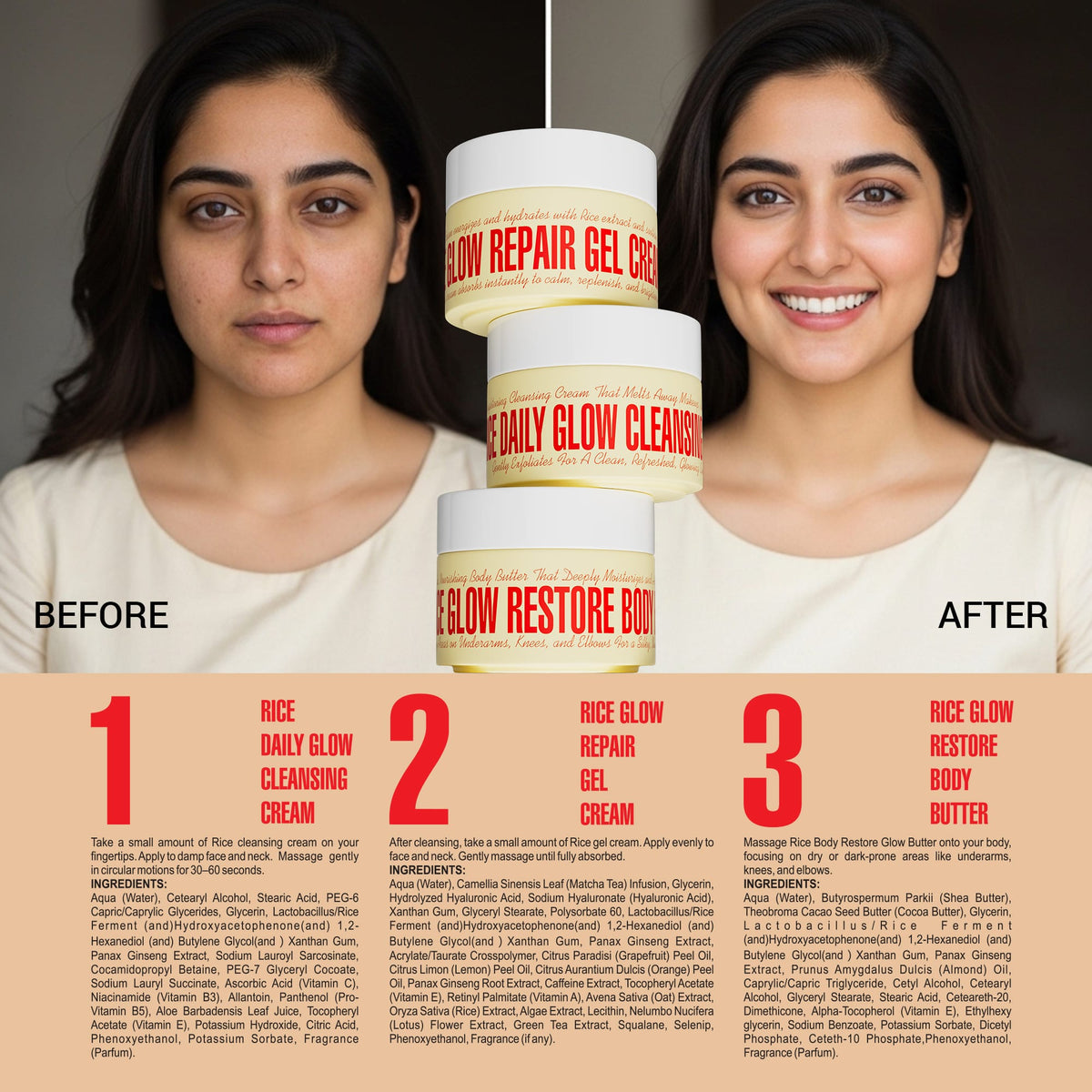 Rice Face & Body Glow Pack