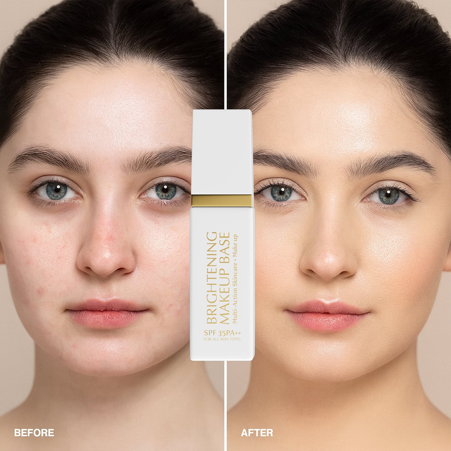 BRIGHTENING MAKEUP BASE (Multi-Action Skincare + Make up) BB CREAM