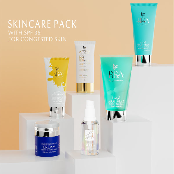 Skincare Pack with SPF 35 for Congested Skin