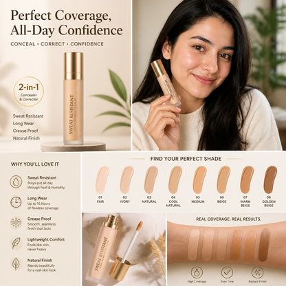 Sweat Resistant Long Wear Concealer