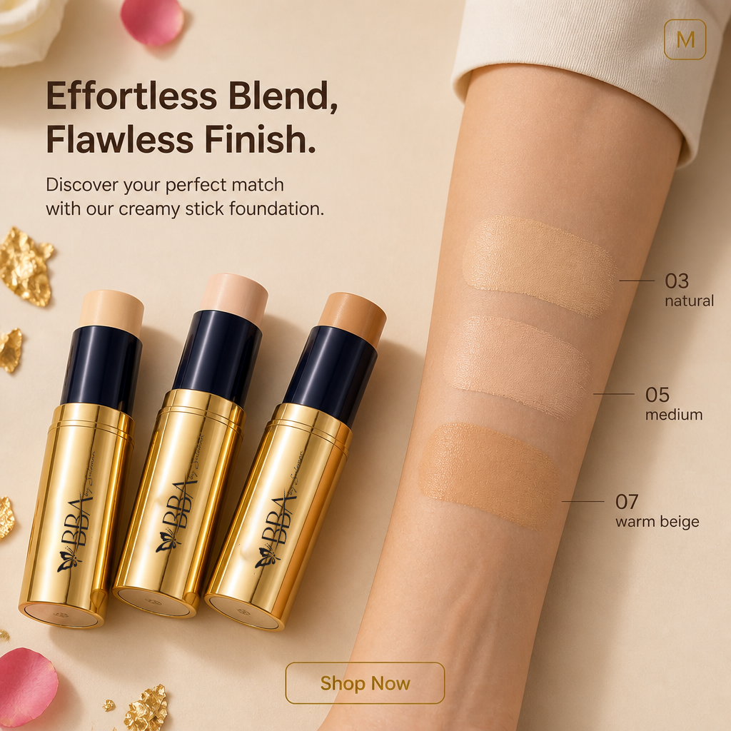 【新品未使用】 24K GOLD BEAUTY STICK MODEL FO-1 24K Gold & Roses Stick Foundation – BBA by Suleman