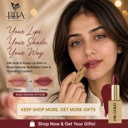24K Gold & Roses Lip Balm
