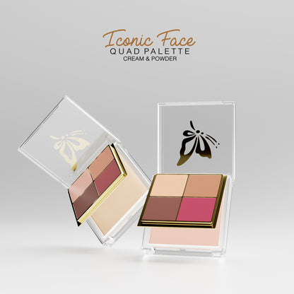 Iconic Face Quad Palette (Cream & Powder)