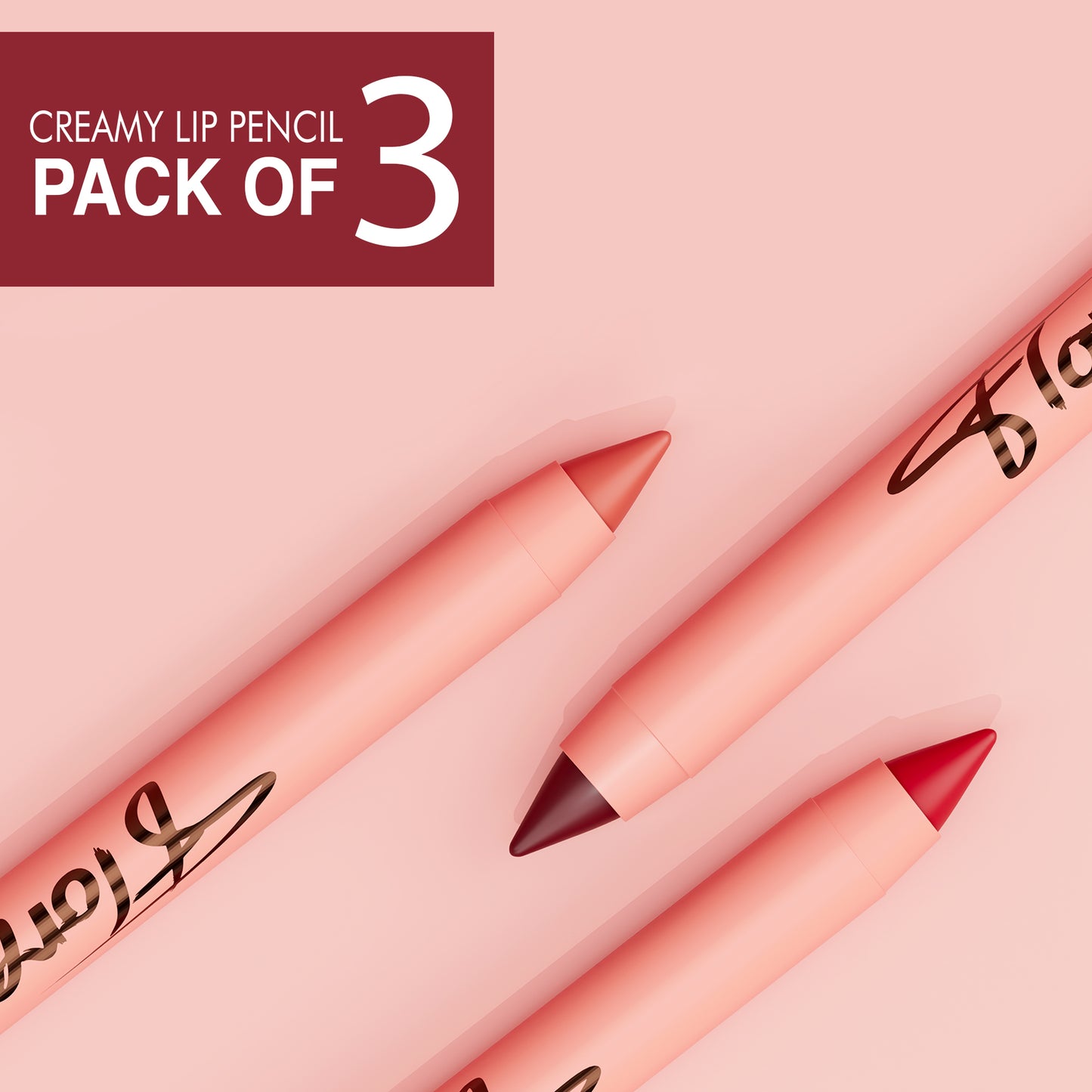 Florence V.02 Pack Of 3 Creamy Lip Pencils