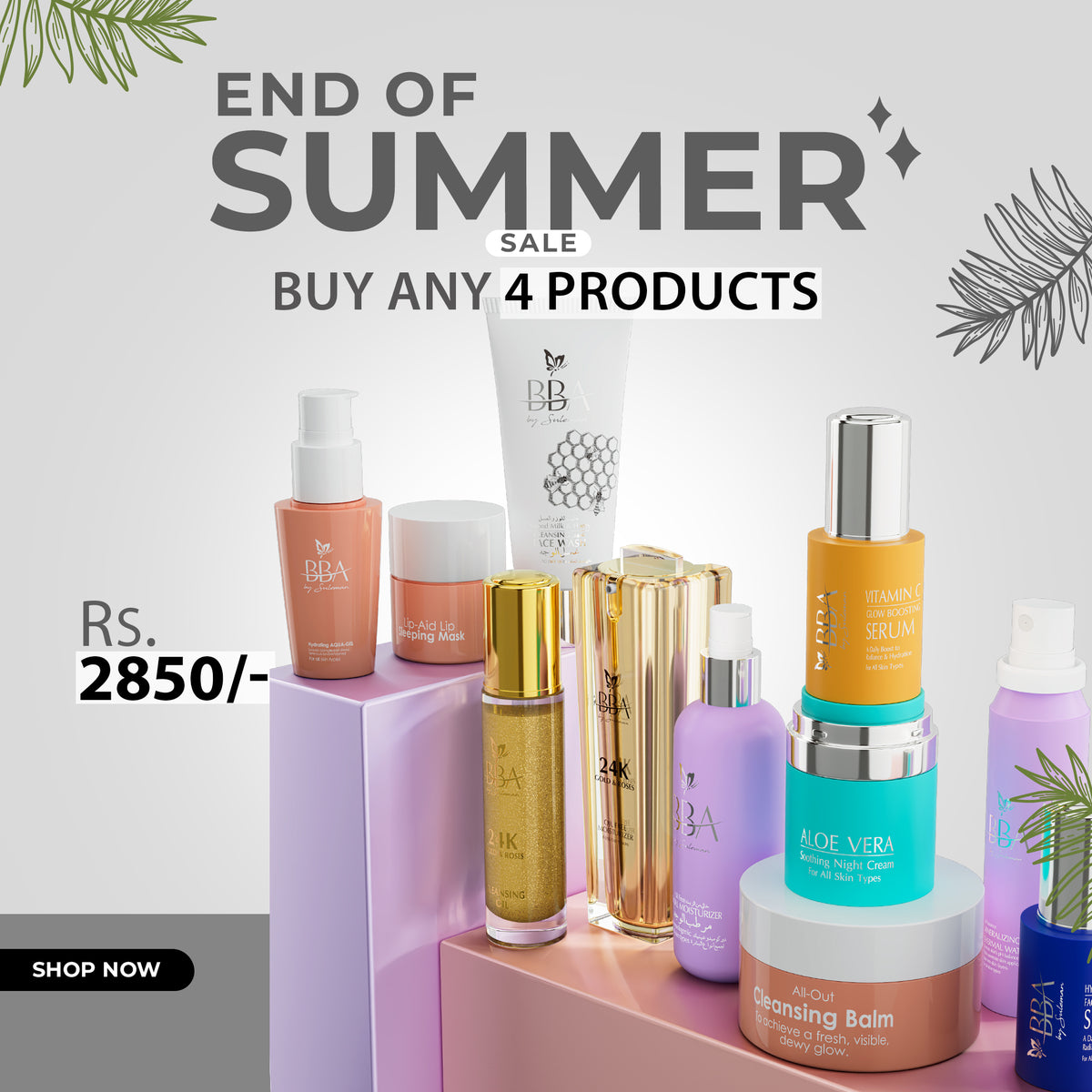 SKINCARE DEAL - BUY ANY 4 ITEMS FOR PKR.2850/-